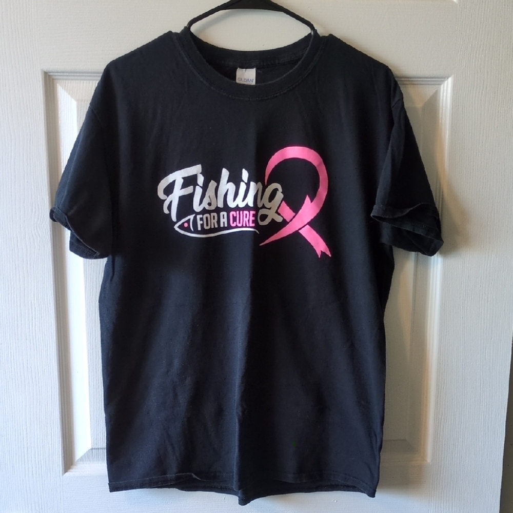 Gildan Black 'Fishing for a Cure' Kids T-Shirt